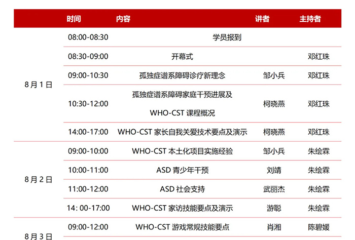 第七期《世界卫生组织照管者技能项目》报名正式启动